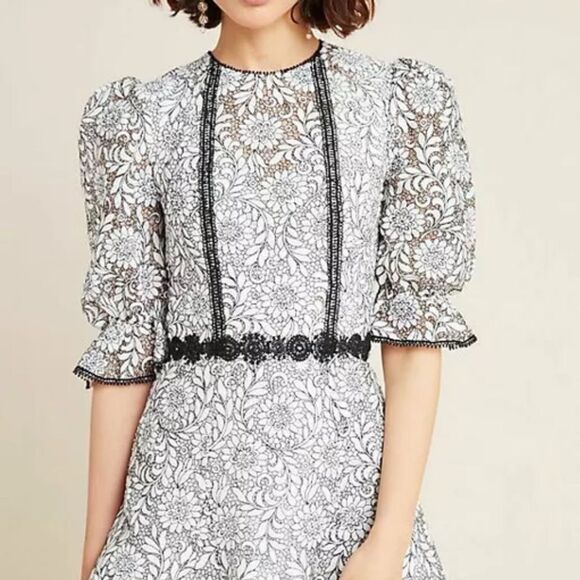 NWT Anthropologie Monique Lhuillier Lace Dress 6P - Picture 4 of 16